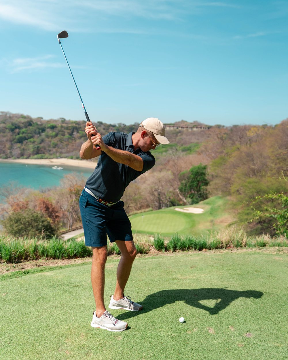 Teeing off above the coast in Costa Rica