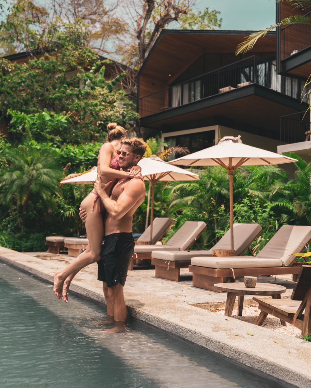 Poolside at the villa