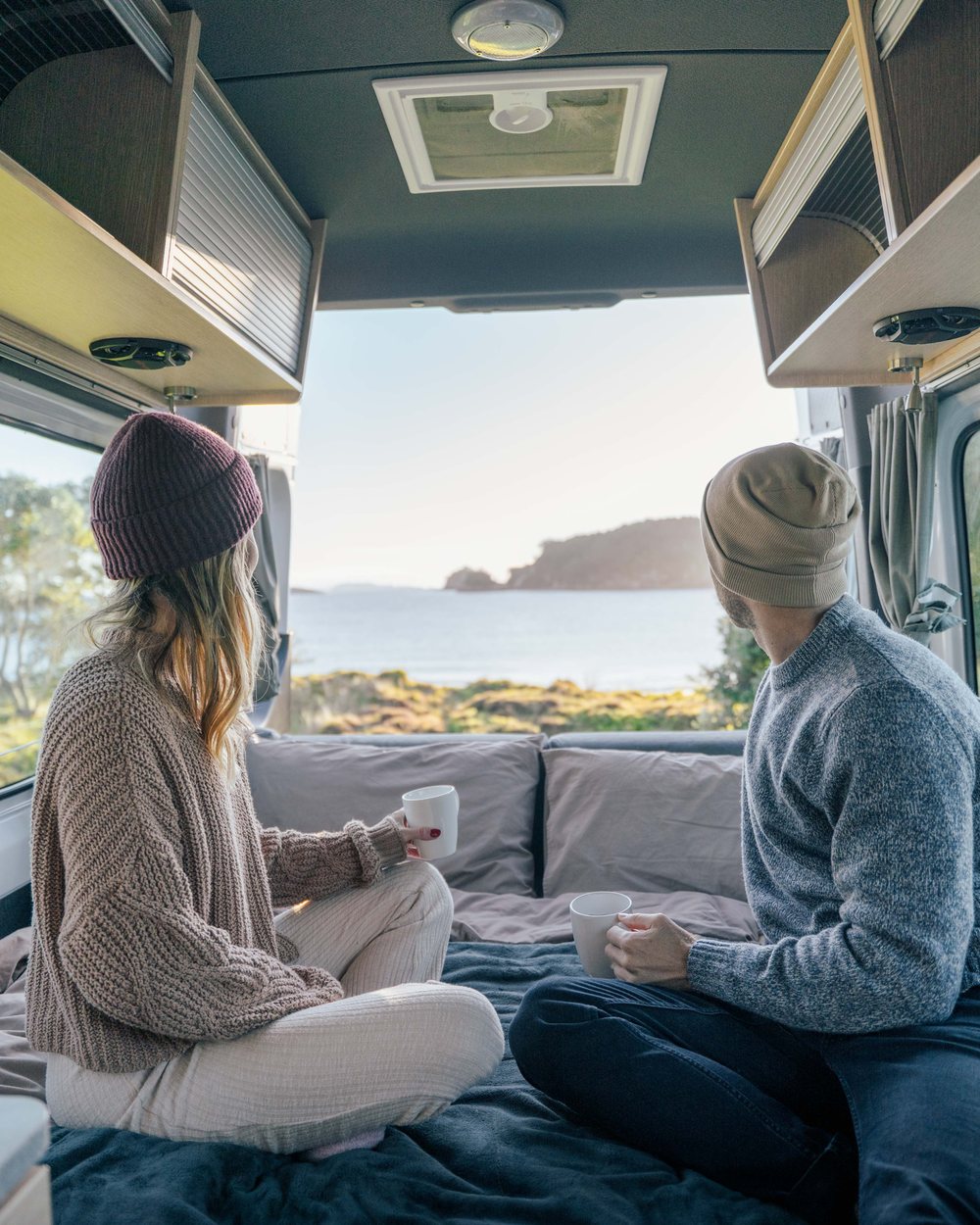 Coffee with a view from the campervan
